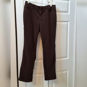 St. John's Bay Women's Dark Brown Corduroy Straight Leg Pants